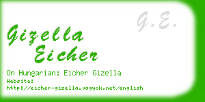 gizella eicher business card